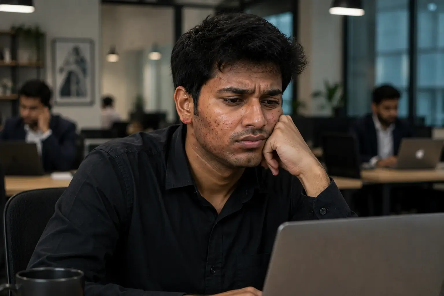 Man with skincare concerns